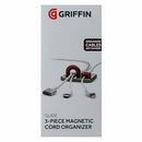 Griffin Guide 3-Piece Magnetic Cord Organizer - Silver