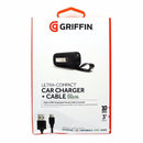 Griffin (GC36393-2) 10W 2.1A 3ft Car Charger+ Cable for Micro USB Devices- Black