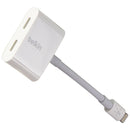 Belkin RockStar Series Audio and Charge Adapter for Apple iPhones (MFI) - White
