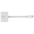 Belkin RockStar Series Audio and Charge Adapter for Apple iPhones (MFI) - White