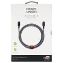 Native Union 8 Foot USB-C to USB-C Premium Braided Belt Cable - Gray/Black/White