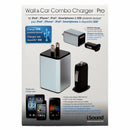 iSound Wall and Car Combo Charger Pro Single USB Adapter - Silver/Black