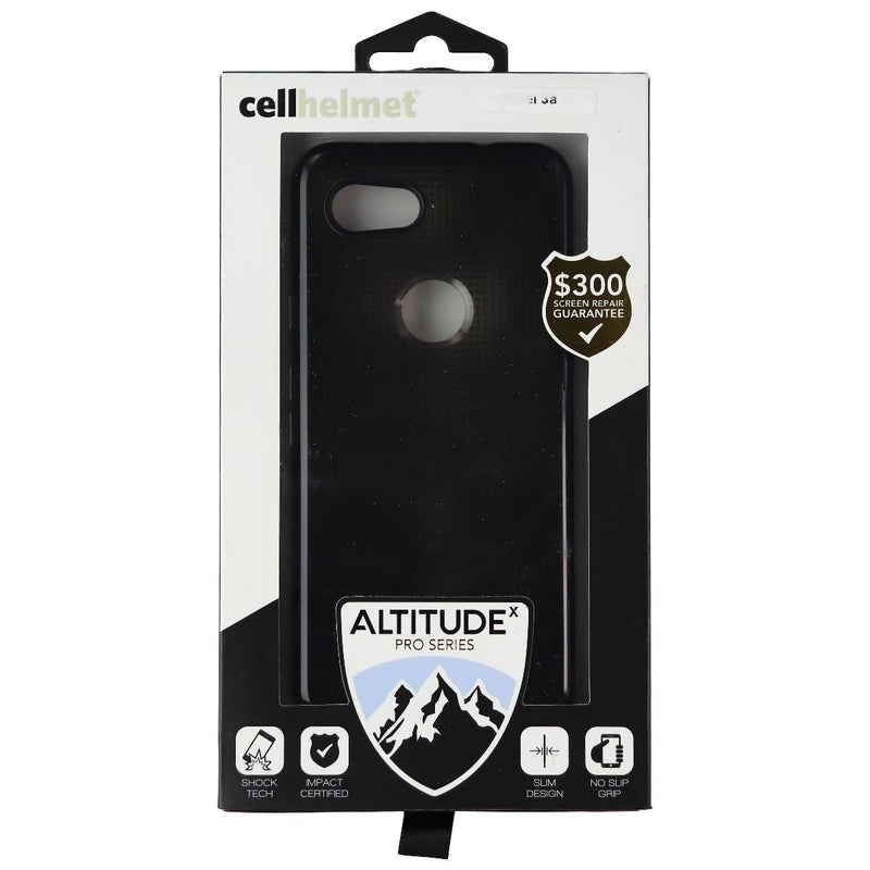 CellHelmet Altitude X PRO Series Gel Case for Google Pixel 3a - Black