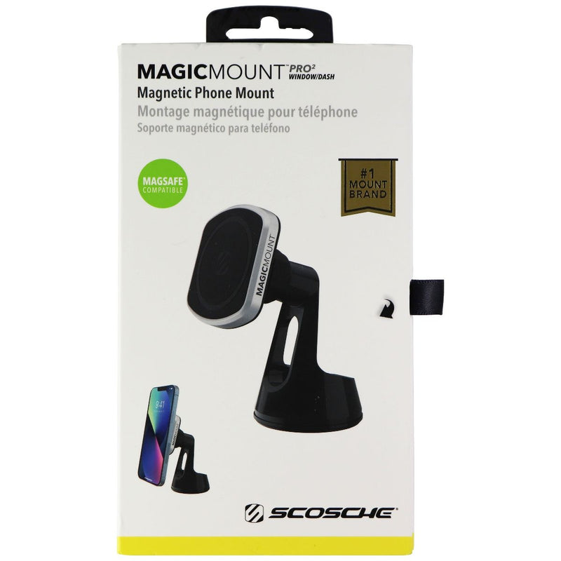 SCOSCHE MagicMount Pro 2 Magnetic Suction Mount for Car/Home/Office - Black