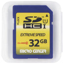 Micro Center Extreme Speed SDHC U1 Class 10 (32GB) Memory Card - Blue