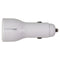 PureGear LightSpeed (30-Watt) USB & USB-C Car Charger/Adapter - White