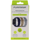 PureGear Watch Band Set for Apple Watch 42/44/45mm - Blue/Tan/Gray
