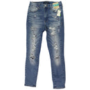AEROPOSTALE Premium Seriously Stretchy Super High Rise Jeggings - Blue(Size: 8S)