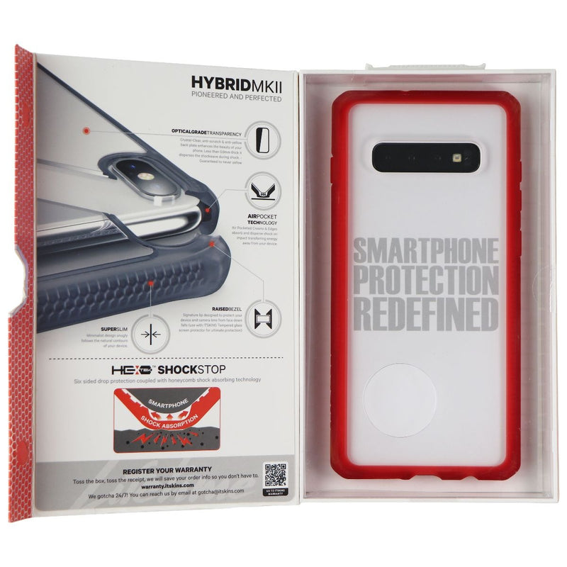 Itskins Hybrid MK11 Samsung Galaxy (S10+) - Red/Transparent
