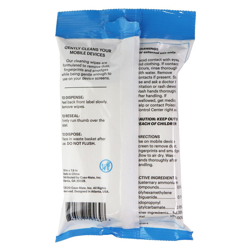 SafeMate Screenz Phone & Tablet Cleaning Wipes (20 Wipe Per Pack, 5.9x7.9in)