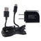 NEM (3.1A) Dual USB Wall Charger/Adapter and 5-Foot (USB-C) Cable - Black