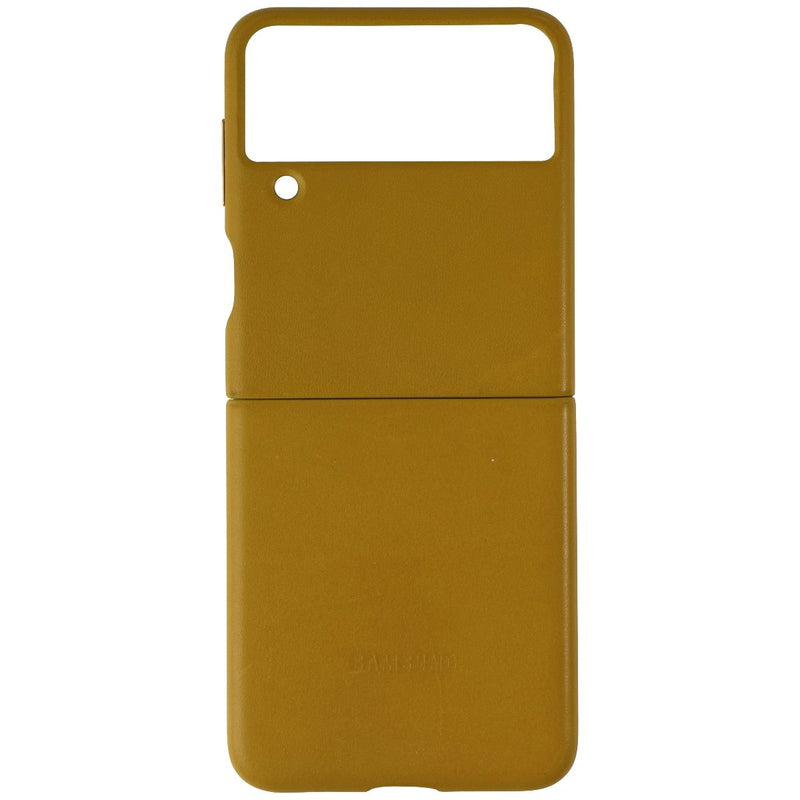Samsung Official Leather Cover for Galaxy Z Flip3 5G - Mustard/Tan