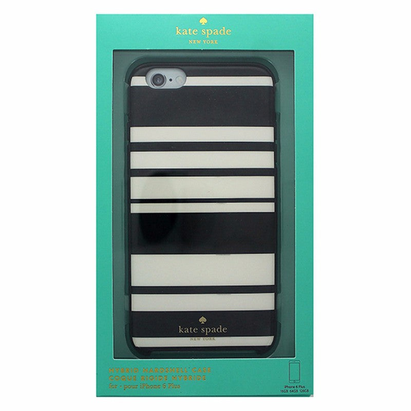 Kate Spade Hybrid Hardshell Case for iPhone 6 Plus 6S Plus Black White Stripes