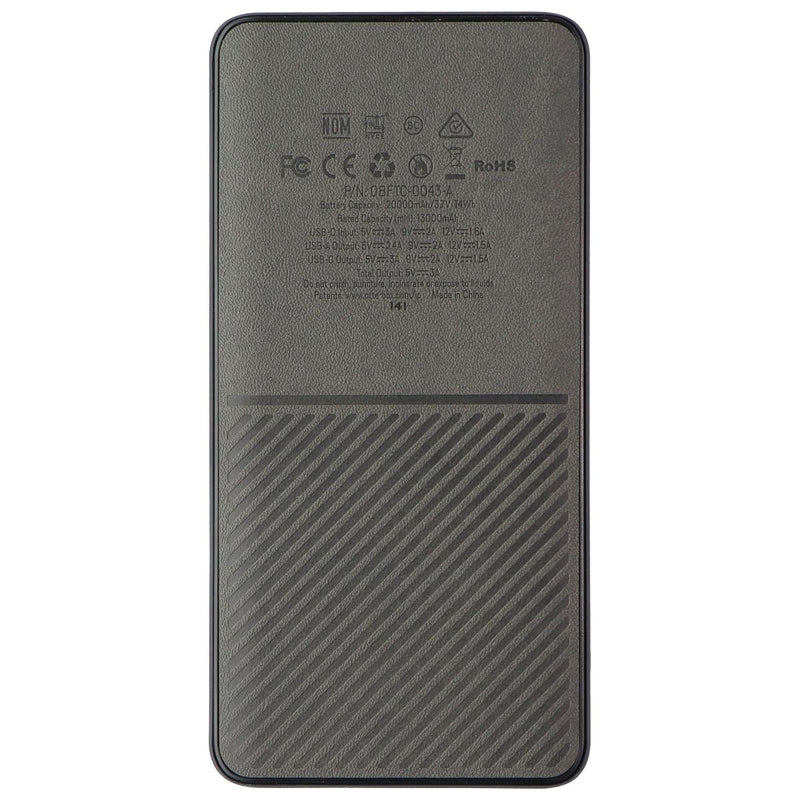 OtterBox 20K Fast Charge Power Bank with USB and USB-C Ports - Black