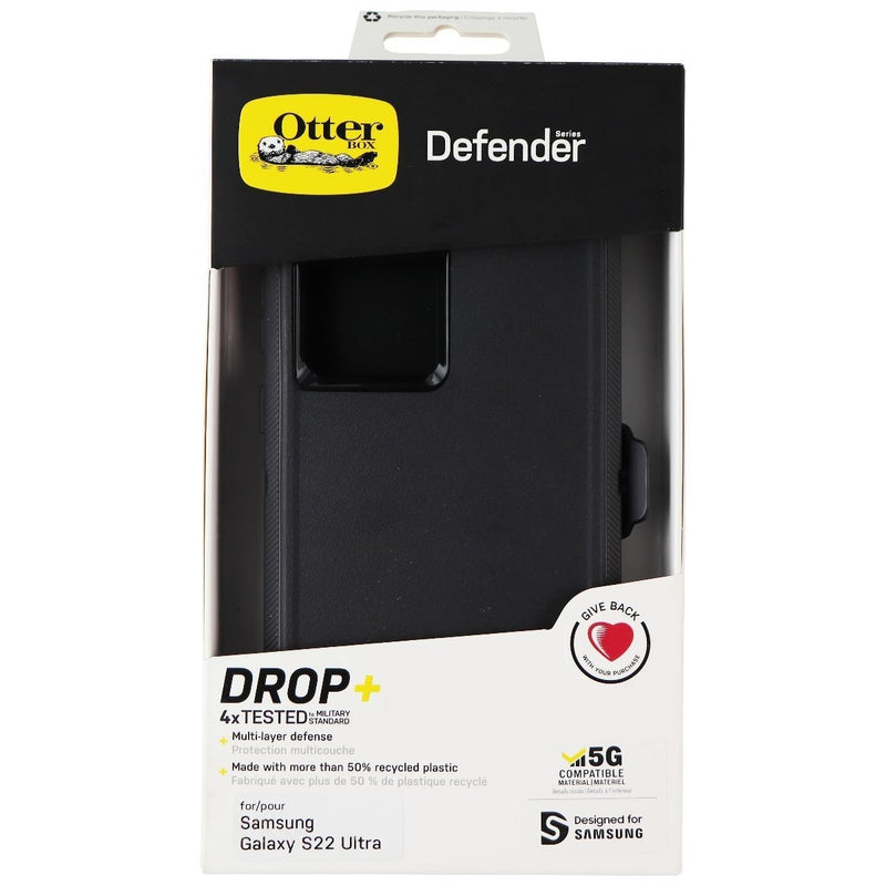 OtterBox Defender Case and Holster for Samsung Galaxy S22 Ultra - Black