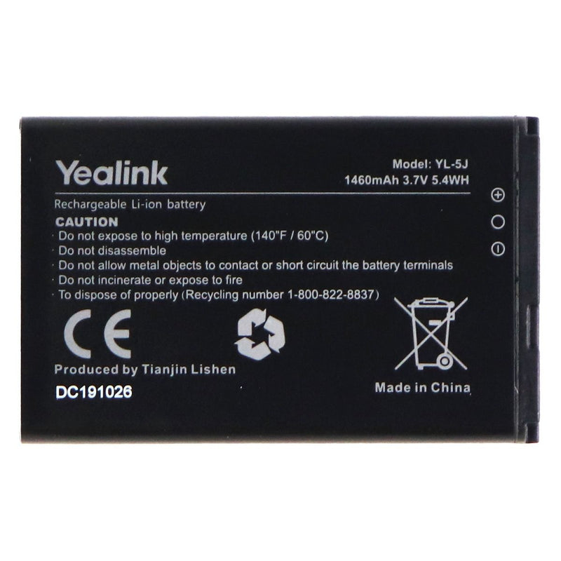 Yealink (YL-5J) Rechargeable 1460mAh (3.7V) Battery - Black