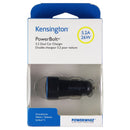 Kensington PowerBolt Dual USB Port Car Charger (5.2A / 26W) - Black