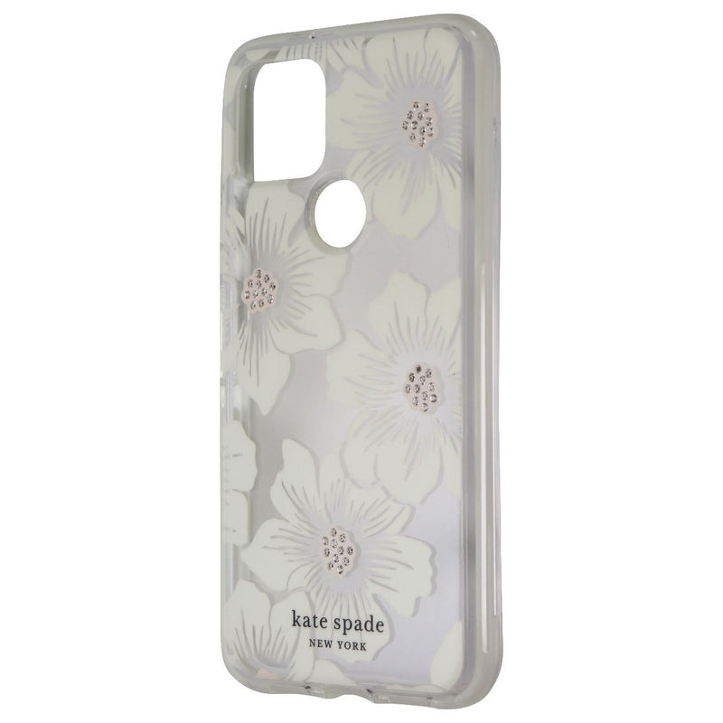 Kate Spade Defensive Hardshell Case for Google Pixel 5 - Hollyhock Floral Clear