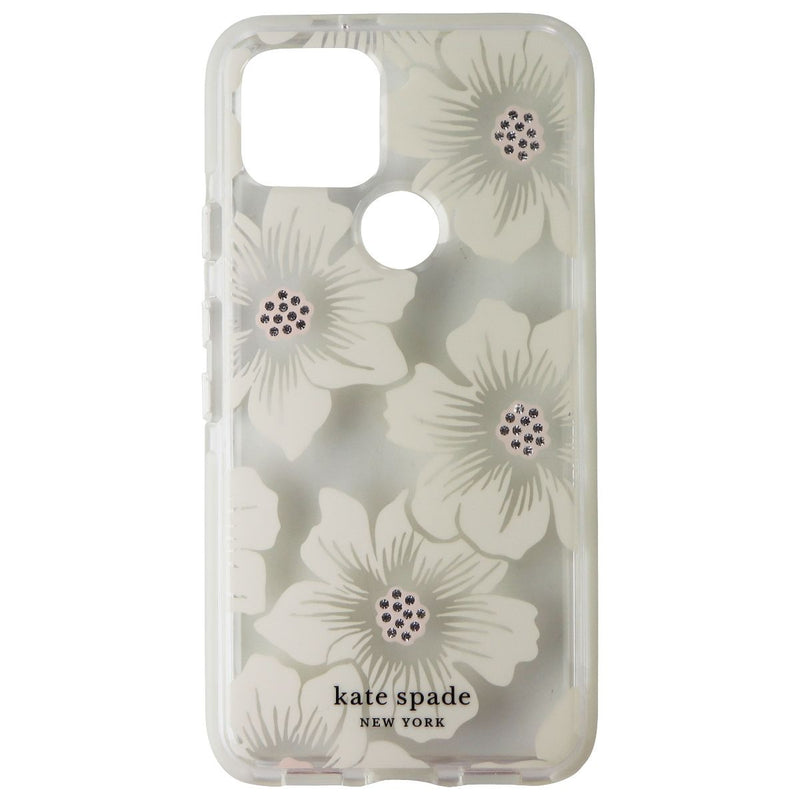 Kate Spade Defensive Hardshell Case for Google Pixel 5 - Hollyhock Floral Clear