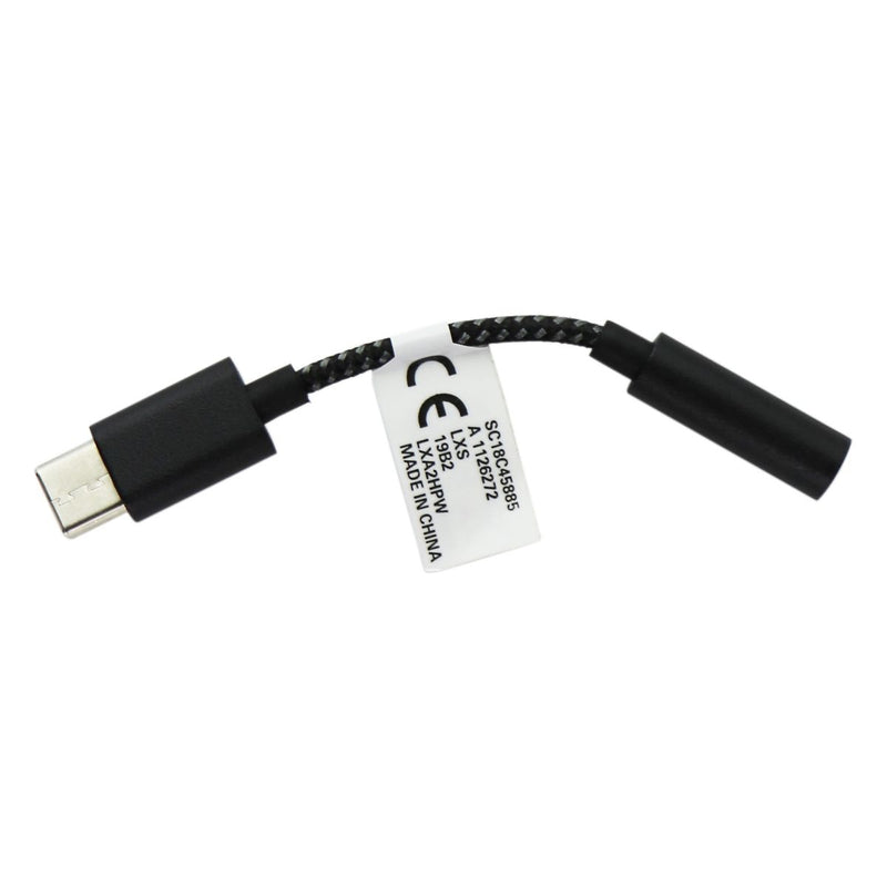 Universal USB-C to 3.5mm Adapter - Braided Black/Gray