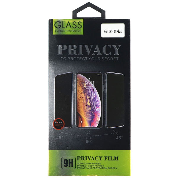 Privacy Film Glass Screen Protector for iPhone 8 Plus - Black