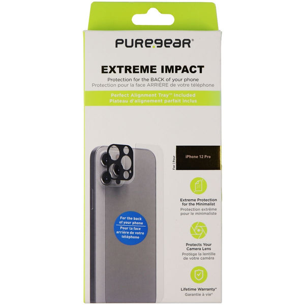 PureGear Extreme Impact Film Screen & Glass Camera Protector for iPhone 12 Pro