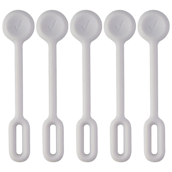 Verizon Rubber Cable Ties (5 Pack) for Cable Management and Storage - White