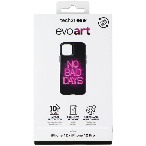 Tech21 EvoArt Case for Apple iPhone 12 and iPhone 12 Pro - Black / No Bad Days