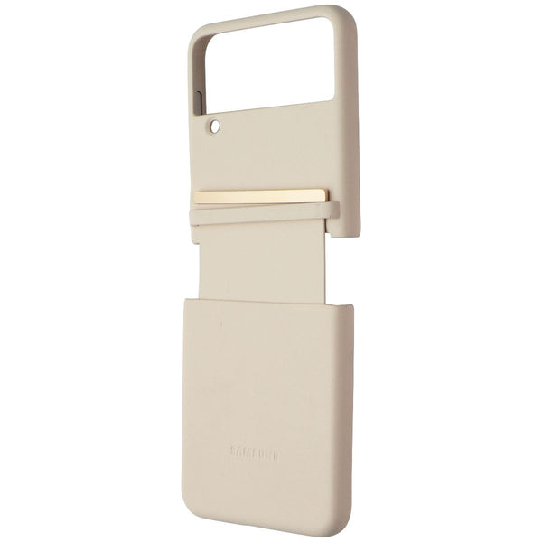 Samsung Official Flap Leather Cover Luxury Case for Galaxy Z Flip4 - Peach