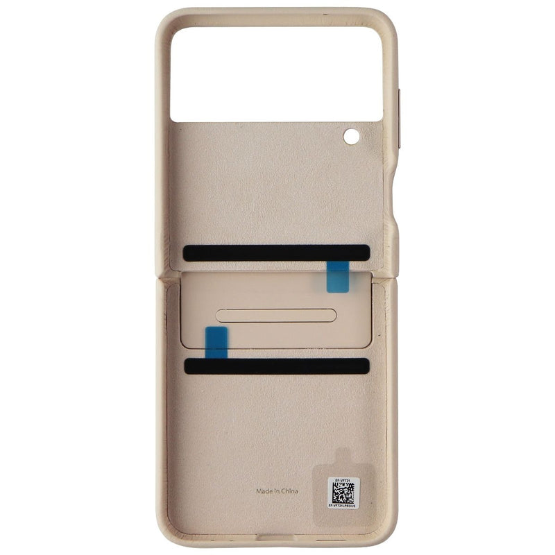 Samsung Official Flap Leather Cover Luxury Case for Galaxy Z Flip4 - Peach