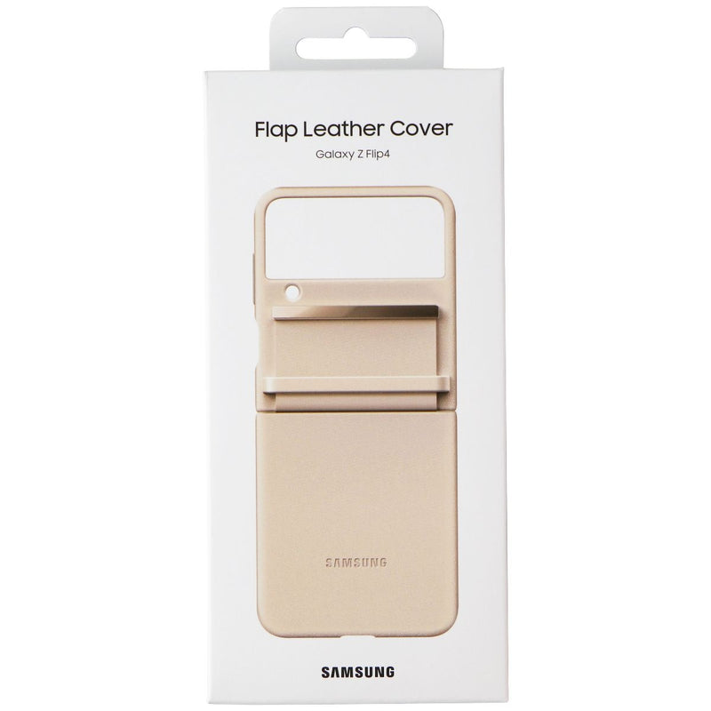 Samsung Official Flap Leather Cover Luxury Case for Galaxy Z Flip4 - Peach