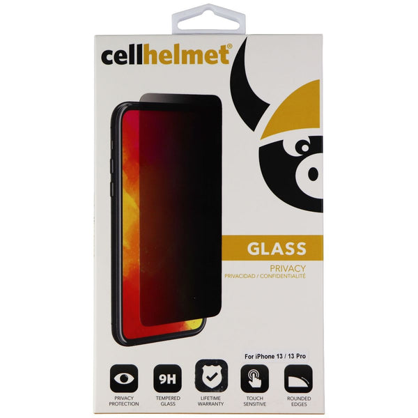 Cellhelmet Privacy Tempered Glass Screen for iPhone 13 Pro & iPhone 13 - Black