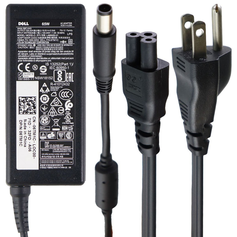 Dell 65W (3.34A) AC Adapter OEM (7.4mm) Power Supply - Black (LA65NS2-01)