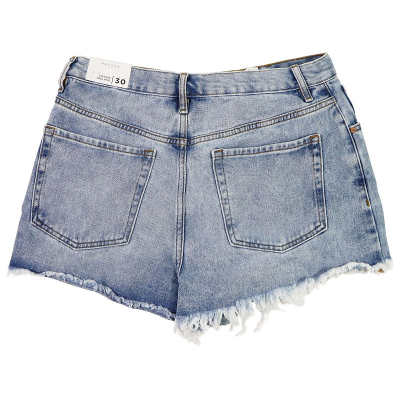 PacSun Vintage High Rise Jean Shorts - Size 30 - Ripped Blue
