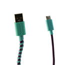 Modal(7Y5Z4819) 4Ft Twist USB Cable for Micro USB Devices Connector- Purple/Blue