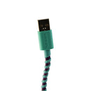 Modal(7Y5Z4819) 4Ft Twist USB Cable for Micro USB Devices Connector- Purple/Blue