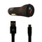 mWorks mPower Car Charger With Micro USB Cable Sync Cable Pack - Black