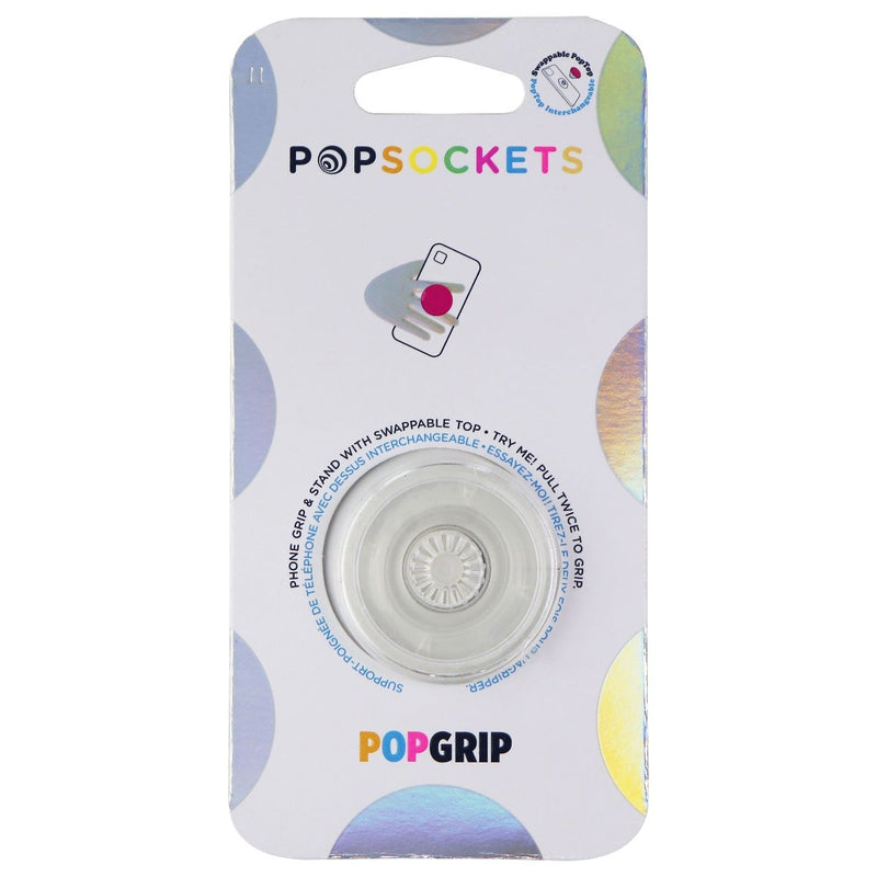 PopSockets PopGrip with Swappable Top for Phones and Tablets - Clear