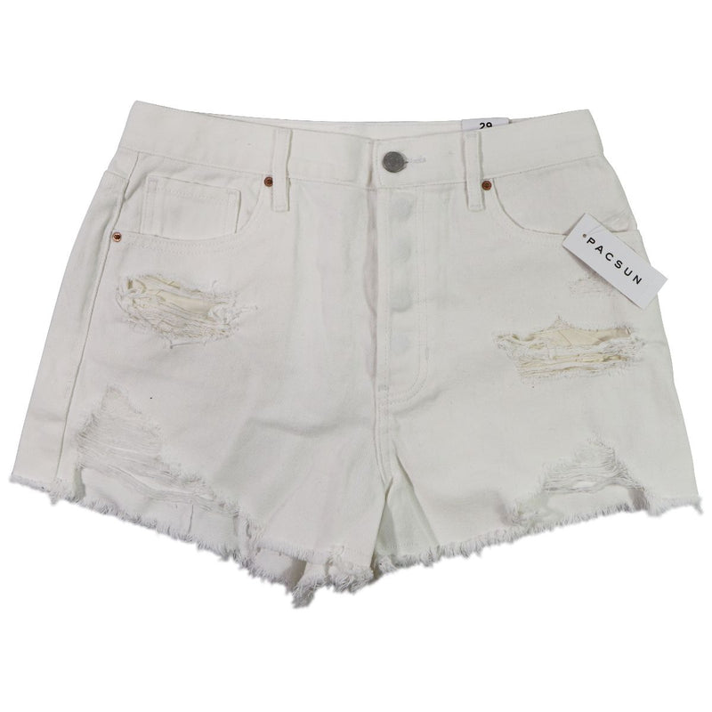 PacSun Vintage High Rise Jean Shorts - Size 30 - Ripped White