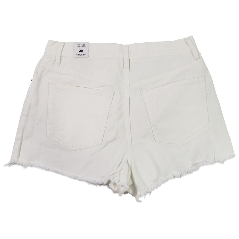 PacSun Vintage High Rise Jean Shorts - Size 30 - Ripped White