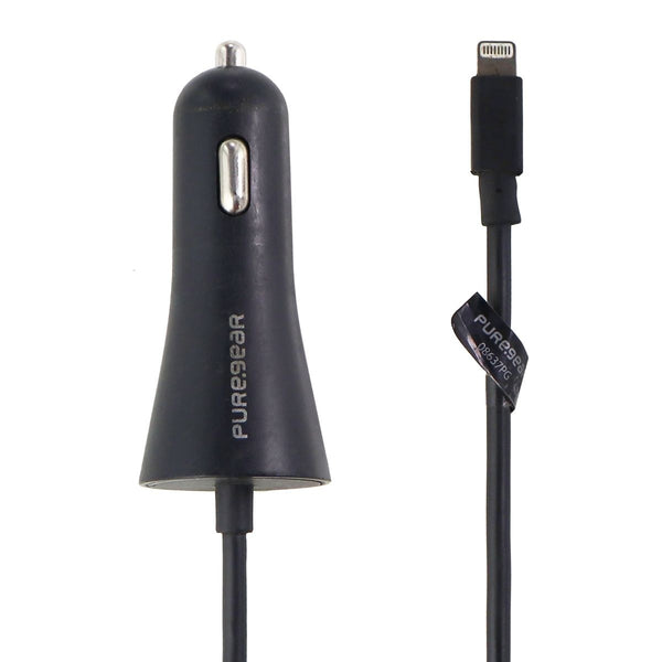 PureGear (12W/2.4A) (MFI) Car Charger for Apple Devices - Black (62804PG)