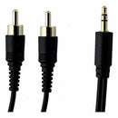 Onn 6Ft Universal 3.5mm Aux to AV Connection Cable - Black