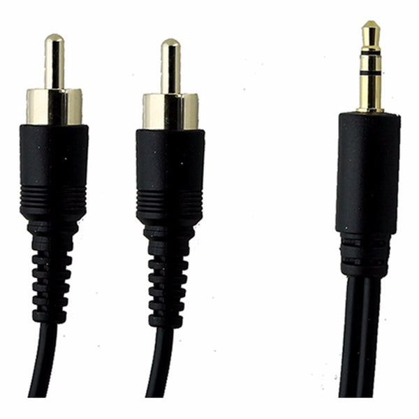 Onn 6Ft Universal 3.5mm Aux to AV Connection Cable - Black