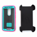 OtterBox Defender Series Case for Motorola Moto X 2nd Gen Pink and Teal *Cover