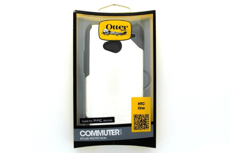 OtterBox Commuter Case for HTC One M7 White/Gray * Cover OEM Original