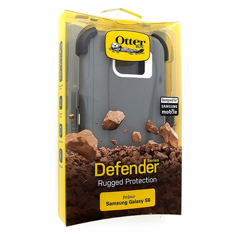 OtterBox Defender Series Case for Samsung Galaxy S6 Gray and White *Cover OEM