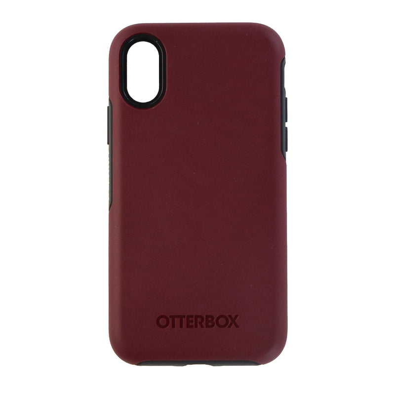 OtterBox Symmetry Series Case for Apple iPhone Xs and X  - Dark Red/Gray