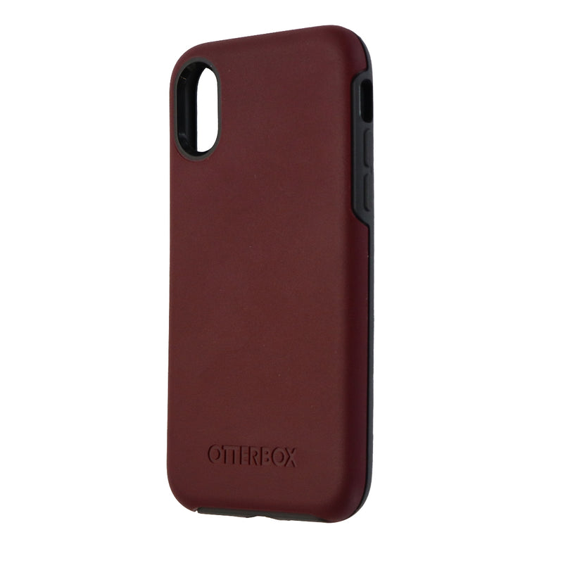 OtterBox Symmetry Series Case for Apple iPhone Xs and X  - Dark Red/Gray