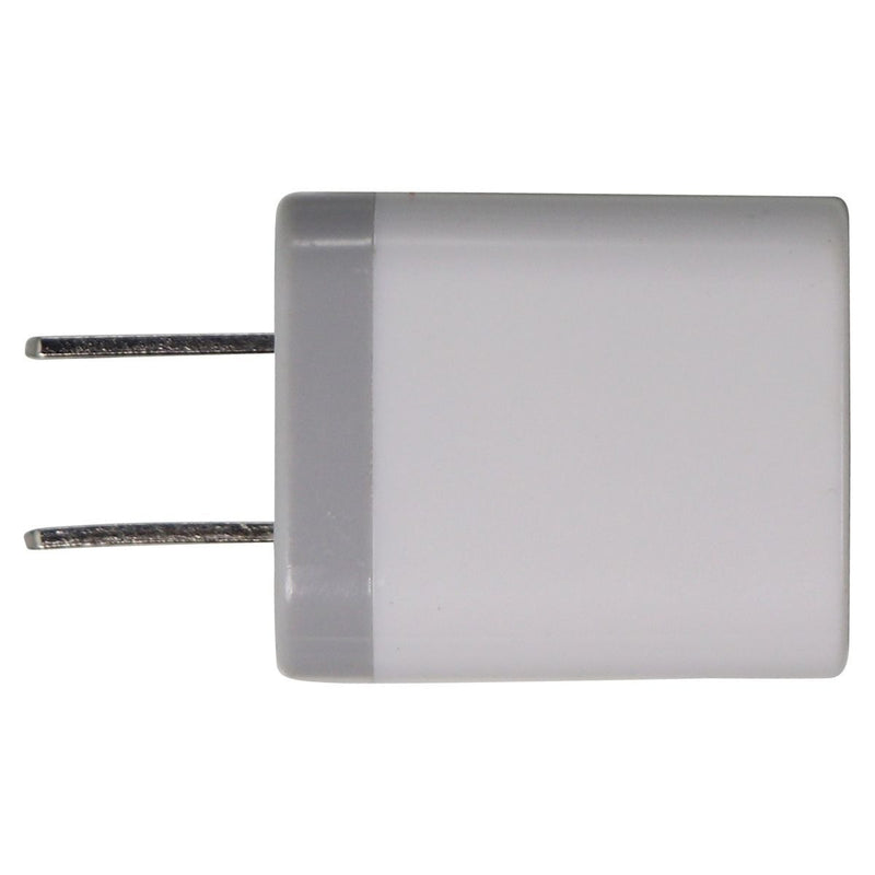 Universal (5V/1A) Single USB Wall Adapter Travel Charger - White/Gray