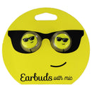 Gabba Goods Heart Eyes Emoji 3.5mm Headphones with Mic - Sunglasses Emoji